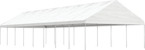 vidaXL Κιόσκι με Τέντα Λευκό 17,84 x 5,88 x 3,75 μ. από Πολυαιθυλένιο