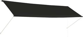 vidaXL Τέντα Συρόμενη Ανθρακί 400 x 150 εκ.