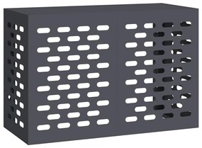 vidaXL Κάλυμμα κλιματιστικού Ανθρακί 90 x 40 x 60 εκ Ατσάλι