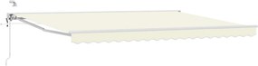 vidaXL Ηλεκτρικό Αναδιπλούμενο Σκίαστρο Κρεμ 4 x 3 μ