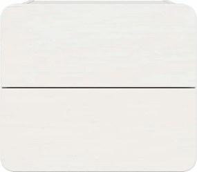 vidaXL Κομοδίνο 2 pcs Λευκό 39 x 34 x 33 εκ. Μασίφ ξύλο πεύκου