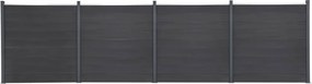 vidaXL Σετ Πάνελ Περίφραξης Γκρι 699 x 186 εκ. από WPC