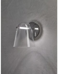 Απλίκα Φωτιστικό Τοίχου LED 4W Dimmer Κρύσταλλο Sino W3 Prandina-1D02001116900-Μαύρο-Ασημί 1D02001116900