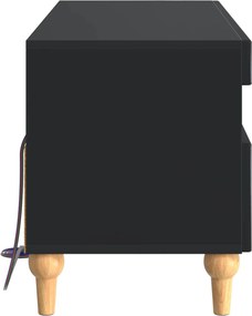 vidaXL Ντουλάπα LED Τηλεόρασης Μαύρο Επεξεργασμένο Ξύλο
