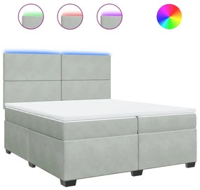 ΚΡΕΒΑΤΙ BOXSPRING ΜΕ ΣΤΡΩΜΑ ΑΝΟΙΧΤΟ ΓΚΡΙ 200X200 ΕΚ. ΒΕΛΟΥΔΙΝΟ 3293296