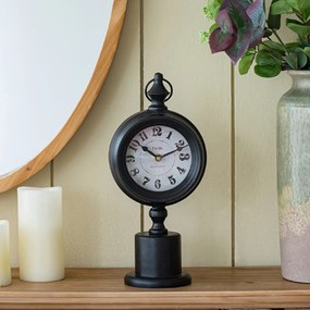 Artekko Clock Ρολόι Επιτραπέζιο Μεταλλικό Μαύρο (15.5x10.9x37.1)cm - 48180