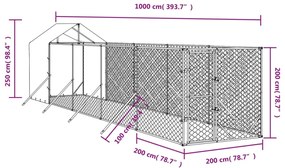 ΚΛΟΥΒΙ ΣΚΥΛΟΥ ΕΞ. ΧΩΡΟΥ ΜΕ ΟΡΟΦΗ ΑΣΗΜΙ 2X10X2,5 Μ. ΓΑΛΒ. ΑΤΣΑΛΙ 3190476