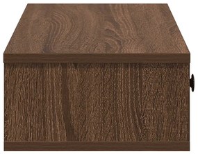 Ράφι τοίχου με συρτάρια καφέ δρυς 100x37,5x19 cm Ξύλο μηχανής - Καφέ