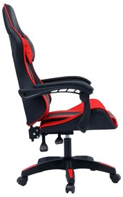 Καρέκλα γραφείου gaming William pakoworld PU μαύρο-κόκκινο (1 τεμάχια)