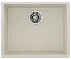 Teka Square 50.40 TG Bright Cream Υποκαθήμενος Γρανιτένιος Νεροχύτης 60cm