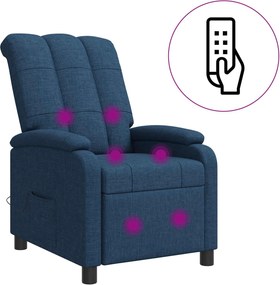 vidaXL Κάθισμα μασάζ Μπλε Ύφασμα