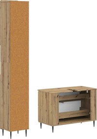 vidaXL Σετ Ντουλαπιών Μπάνιου 2 Τεμαχίων ZWOLLE Artisan Δρυς
