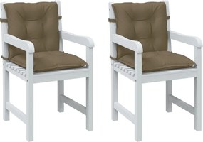vidaXL Μαξιλάρια Καρέκλας 2 τεμ. Taupe 100x50x7εκ. Ύφασμα