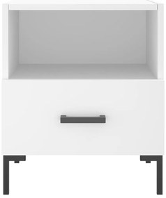 vidaXL Κομοδίνα 2 τεμ. Λευκά 40 x 35 x 47,5 εκ. από Επεξεργασμένο Ξύλο