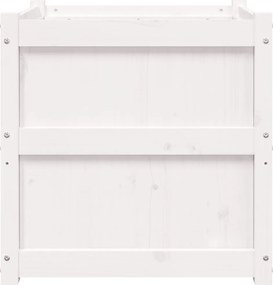 vidaXL Ζαρντινιέρες 2 τεμ. Λευκό από Μασίφ Ξύλο Πεύκου