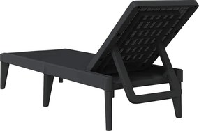 vidaXL Ξαπλώστρα Ανθρακί 186 x 60 x 29 από Πολυπροπυλένιο
