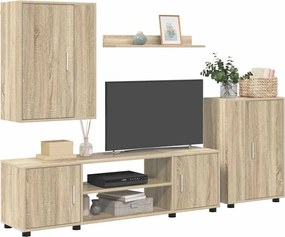vidaXL Σετ επίπλου τηλεόρασης 4 pcs Δρύς Sonoma Επεξεργασμένο ξύλο