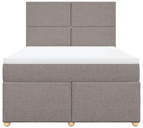 ΚΡΕΒΑΤΙ BOXSPRING ΜΕ ΣΤΡΩΜΑ TAUPE 160X200 ΕΚ. ΥΦΑΣΜΑΤΙΝΟ 3293628