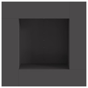 vidaXL Τζάκι Τετράγωνο Μαύρο 80x80x40 εκ. Ατσάλι
