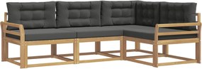 vidaXL Σειρά Καναπέ Εξωτερικού 3 pcs Άσπρο και Ανθρακί Πολυεστέρας