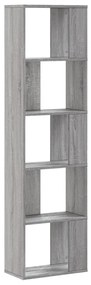 Βιβλιοθήκη 5 Επιπέδων Γκρι Sonoma 45x23,5x162,5 εκ. Επεξ. Ξύλο - Γκρι