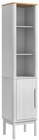 vidaXL Ψηλό ντουλάπι μπάνιου με ράφι FLORO Λευκό 35 x 30 x 160 εκ