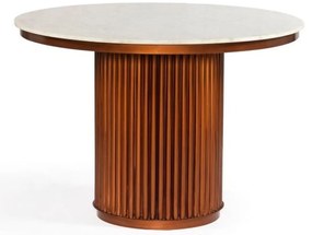 Τραπεζαρία DKD Home Decor Μέταλλο Μάρμαρο (110 x 110 x 76 cm)