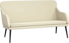 vidaXL Πάγκος Κρεμ 110x76x80 εκ. από Συνθετικό Δέρμα