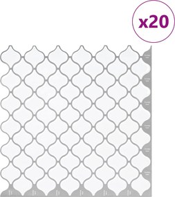 vidaXL Tile Λαμπτήρα 20 τεμ. Λευκό 27 x 27 εκ. Πολυουρεθάνη και PET