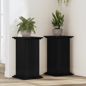 vidaXL Βάση Φυτών Μαύρης Δρυός 33x33x60 εκ. Φτιαγμένο από Ξύλο