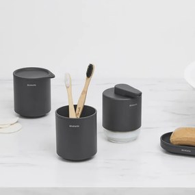 Brabantia MindSet υποδοχή οδοντόβουρτσας 1005684, Εύκολος καθαρισμός, Μεγάλο άνοιγμα, Ορυκτή επίστρωση, Σκούρο γκρι