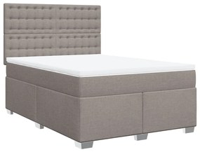 ΚΡΕΒΑΤΙ BOXSPRING ΜΕ ΣΤΡΩΜΑ TAUPE 140X200 ΕΚ. ΥΦΑΣΜΑΤΙΝΟ 3292829