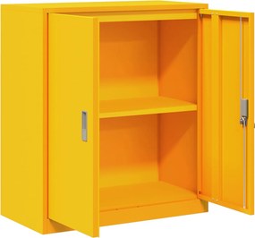 vidaXL Ντουλάπι αποθήκευσης Χαμομηλί κίτρινο 80 x 40 x 90 εκ Ατσάλι