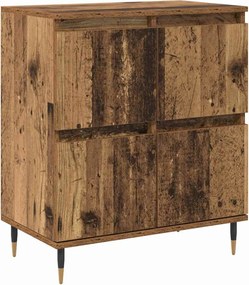 vidaXL Ντουλάπι αποθήκευσης 3 pcs Παλιό ξύλο 60 x 35 x 70 cm