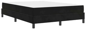 vidaXL Κρεβάτι box spring με στρώμα Μαύρο 140 x 190 cm Βελούδο