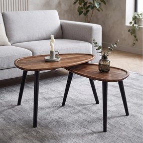 ΤΡΑΠΕΖΆΚΙΑ ΣΑΛΟΝΙΟΎ ACACIA TRIANGLE NESTING TABLE X2 HD0291