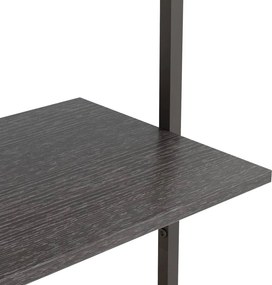 vidaXL Ραφιέρα Κεκλιμένη 3 Επιπέδων Μαύρη 64x35x120,5 εκ.