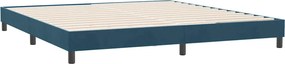 vidaXL Κρεβάτι Boxspring χωρίς Στρώμα Σκούρο Μπλε 180x210 εκ Βελούδινο