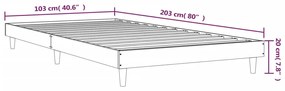 Πλαίσιο Κρεβατιού Χωρ. Στρώμα Sonoma Δρυς 100x200εκ Επ. Ξύλο - Καφέ