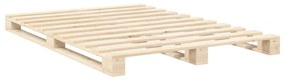 vidaXL Πλαίσιο Κρεβατιού με Κεφαλάρι 140x200 εκ. από Μασίφ Ξύλο Πεύκου