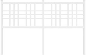 vidaXL Κεφαλάρι Λευκό 137 εκ. Μεταλλικό