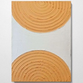 Πίνακας Καμβάς 3D 112RGN1133 50x70cm White-Orange Wallity Κάθετοι Wood, Canvas