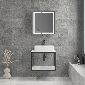 Furnibath S12 61 White - Βάση Επιτραπέζιου Επιπλου με Ραφι 61x46