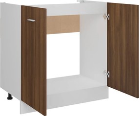 vidaXL Ντουλάπι Νιπτήρα "Lyon" Καφέ Δρυς 80x46x81,5 εκ. από Τεχνητό Ξύλο