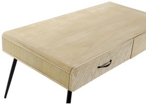 Τραπεζάκι Καφέ DKD Home Decor Μαύρο Πολύχρωμο Χαλκός Φυσικό Μέταλλο Ξυλο παουλόβνια Ξύλο MDF 100 x 52 x 42,5 cm 100 x 52 x 72 cm