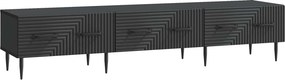 vidaXL Ντουλάπι TV Μαύρο 147 x 34,5 x 30 εκ Επεξεργασμένο Ξύλο