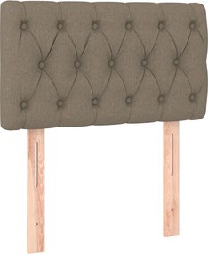 vidaXL Κρεβάτι Boxspring με Στρώμα &amp; LED Taupe 80x200 εκ. Υφασμάτινο