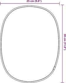 vidaXL Καθρέφτης Τοίχου Ασημί 30x25 εκ.