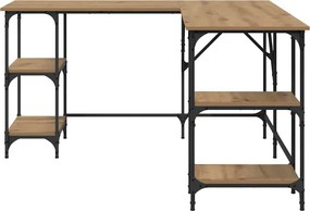 vidaXL Γραφείο Artisan Oak Επεξεργασμένο ξύλο 139 x 139 x 75 εκ.