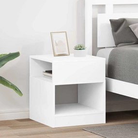 vidaXL End Table 2 pcs Λευκό 40,5 x 40 x 45 εκ Επεξεργασμένο ξύλο